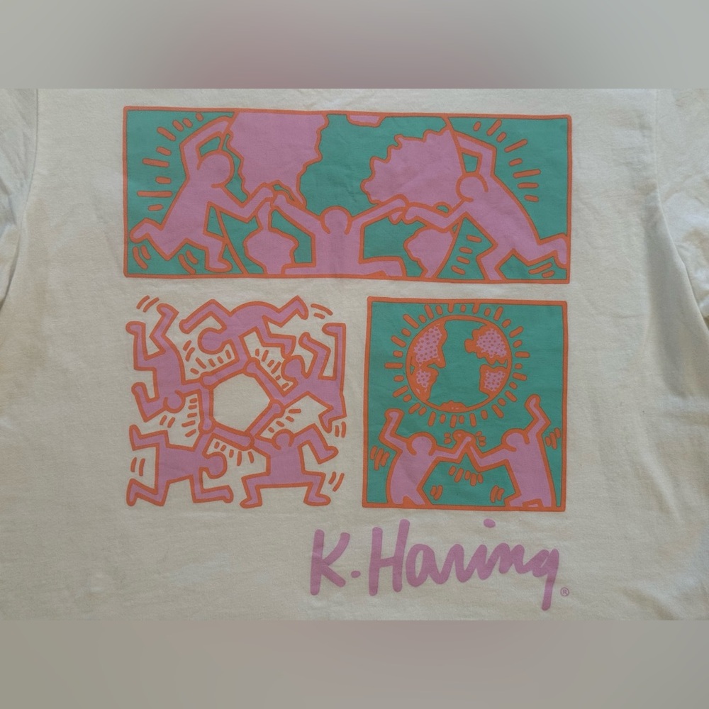 GAP x Keith Haring Art Girl Streetwear Y2K Indie Style Wearable Art Minimalist - Picture 7 of 8